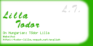 lilla todor business card